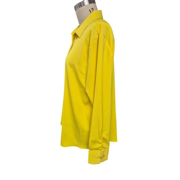 Bright Yellow Blouse Sz XL - Picture 3 of 7